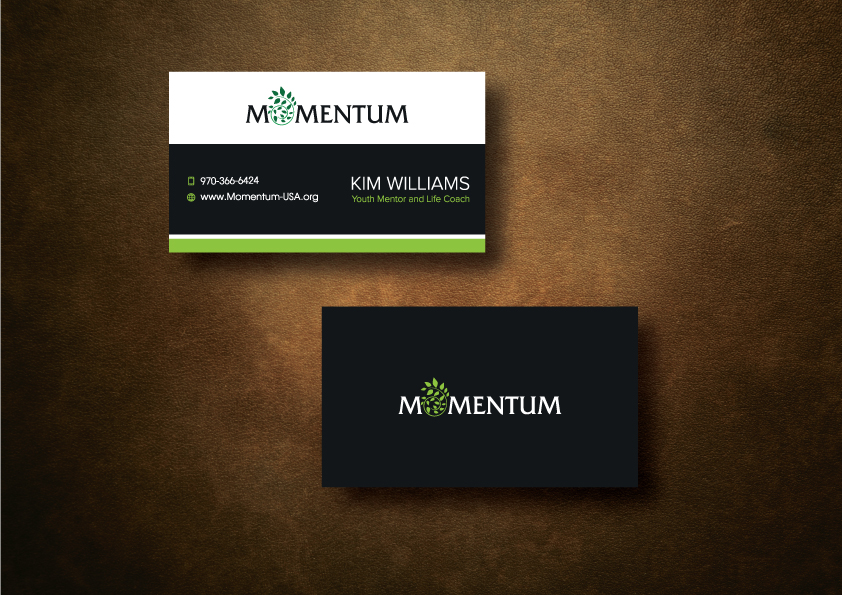 Business Card & Stationery Design entry 1335440 submitted by Bhisma to the Business Card & Stationery Design for Momentum run by kimsedona