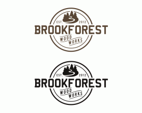 Winning entry: Brookforest Woodworks entry by prasun lahiri