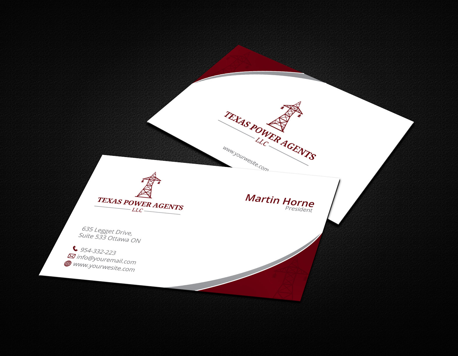 Business Card & Stationery Design entry 1343865 submitted by indeyzn to the Business Card & Stationery Design for Texas Power Agents LLC run by Chris@TexasPowerAgents.com