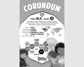 Infographic describing mineral properties to kids entry by Igor S