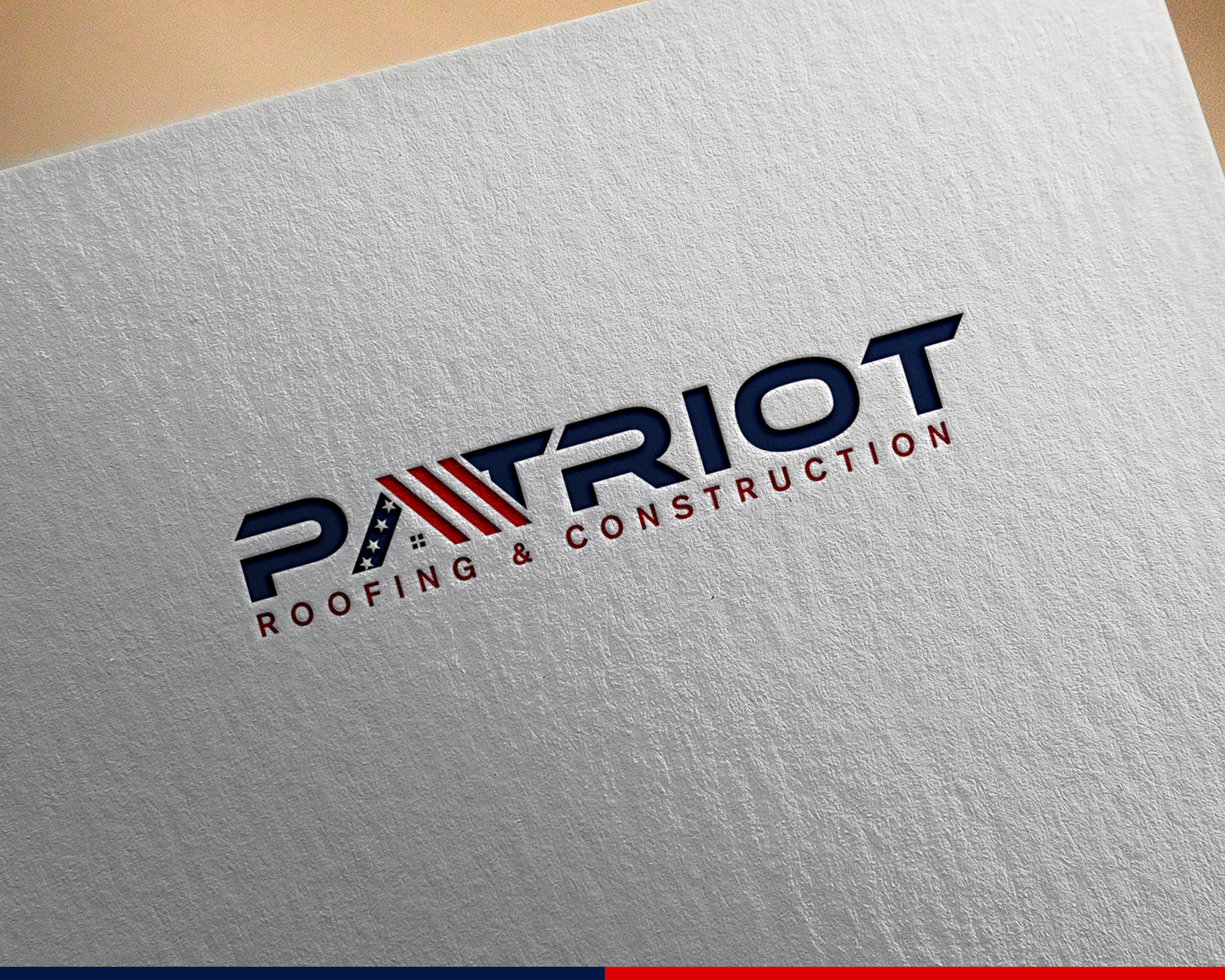 Logo Design for Patriot Roofing &amp; Construction