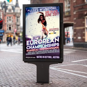 Poster for the European Championships in Musical- &amp; Showdance, www.asdu-ecs17.dance entry by jonny2quest