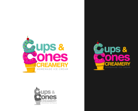 Cups &amp; cones creamery entry by michelledesign