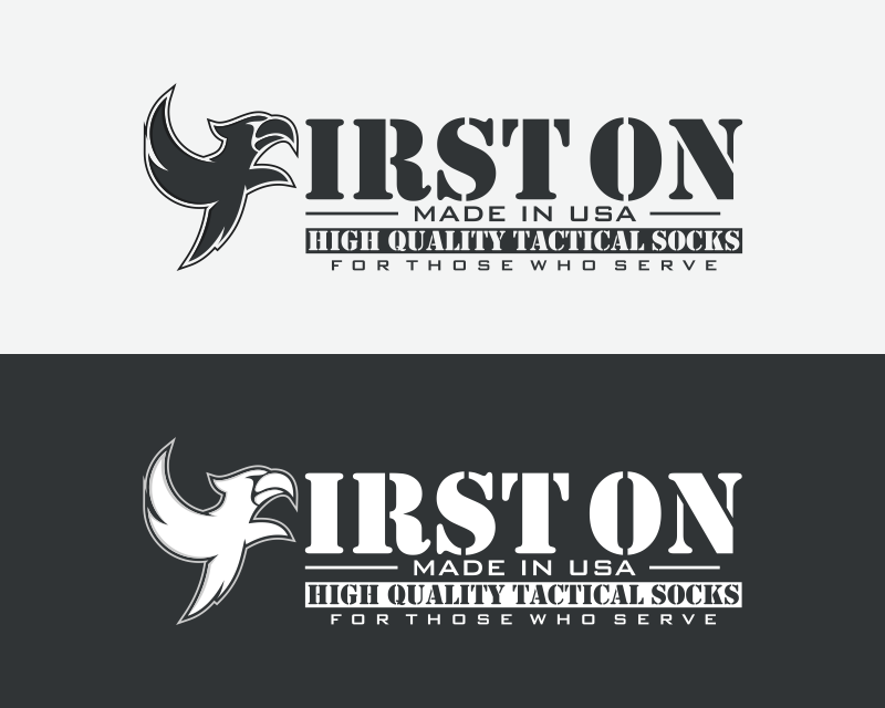 Logo Design for FirstOn - Made in USA - High Quality Tactical Socks