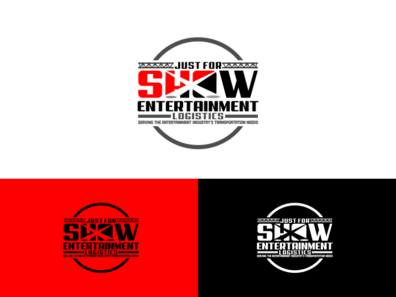 Logo Design for Just For Show Entertainment Logistics