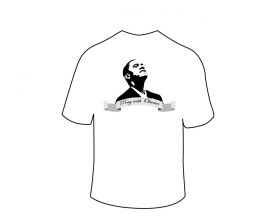 T- shirt  PRAY WITH OBAMA with words and photo graph entry by uichid