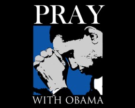 T- shirt  PRAY WITH OBAMA with words and photo graph entry by fazu
