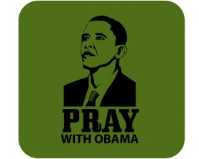 T- shirt  PRAY WITH OBAMA with words and photo graph entry by maadezine