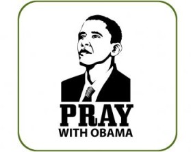 T- shirt  PRAY WITH OBAMA with words and photo graph entry by maadezine
