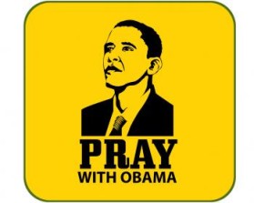 T- shirt  PRAY WITH OBAMA with words and photo graph entry by maadezine