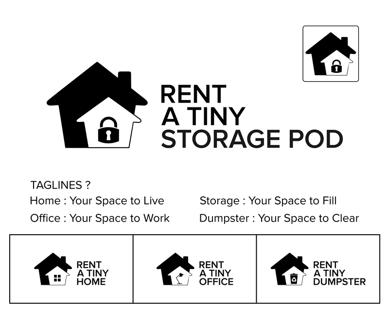 Logo Design for rent a tiny storage pod