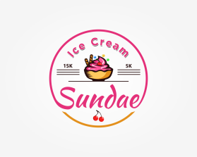 Ice Cream Sundae 15k/ 5k entry by logo037