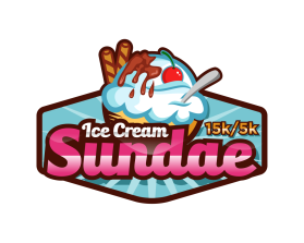 Ice Cream Sundae 15k/ 5k entry by logo037