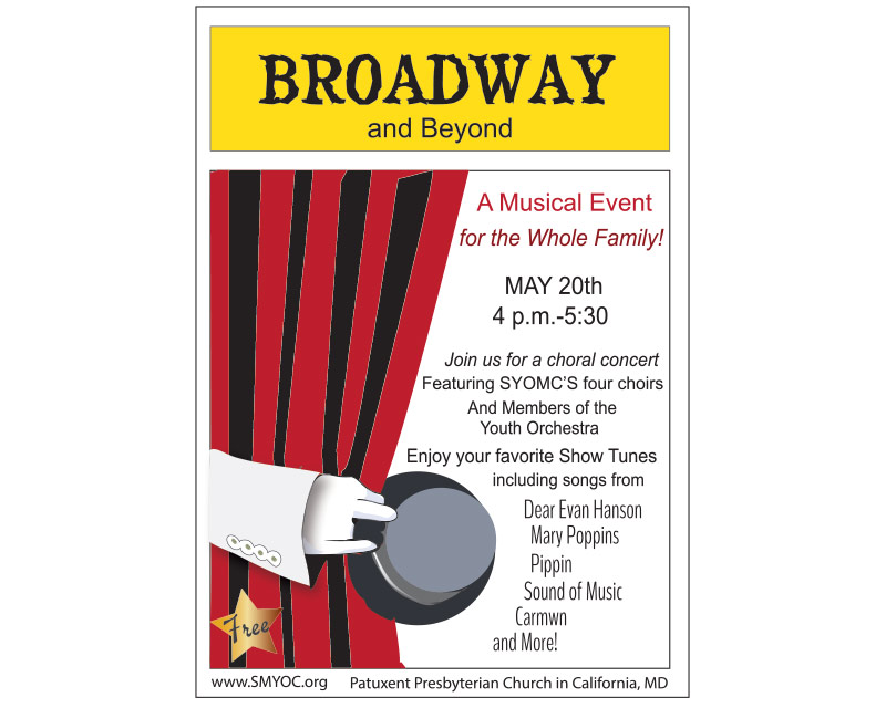 Graphic Design entry 1516701 submitted by not2shabby to the Graphic Design for Flyer for a Choral Concert featuring Broadway music run by kmuch