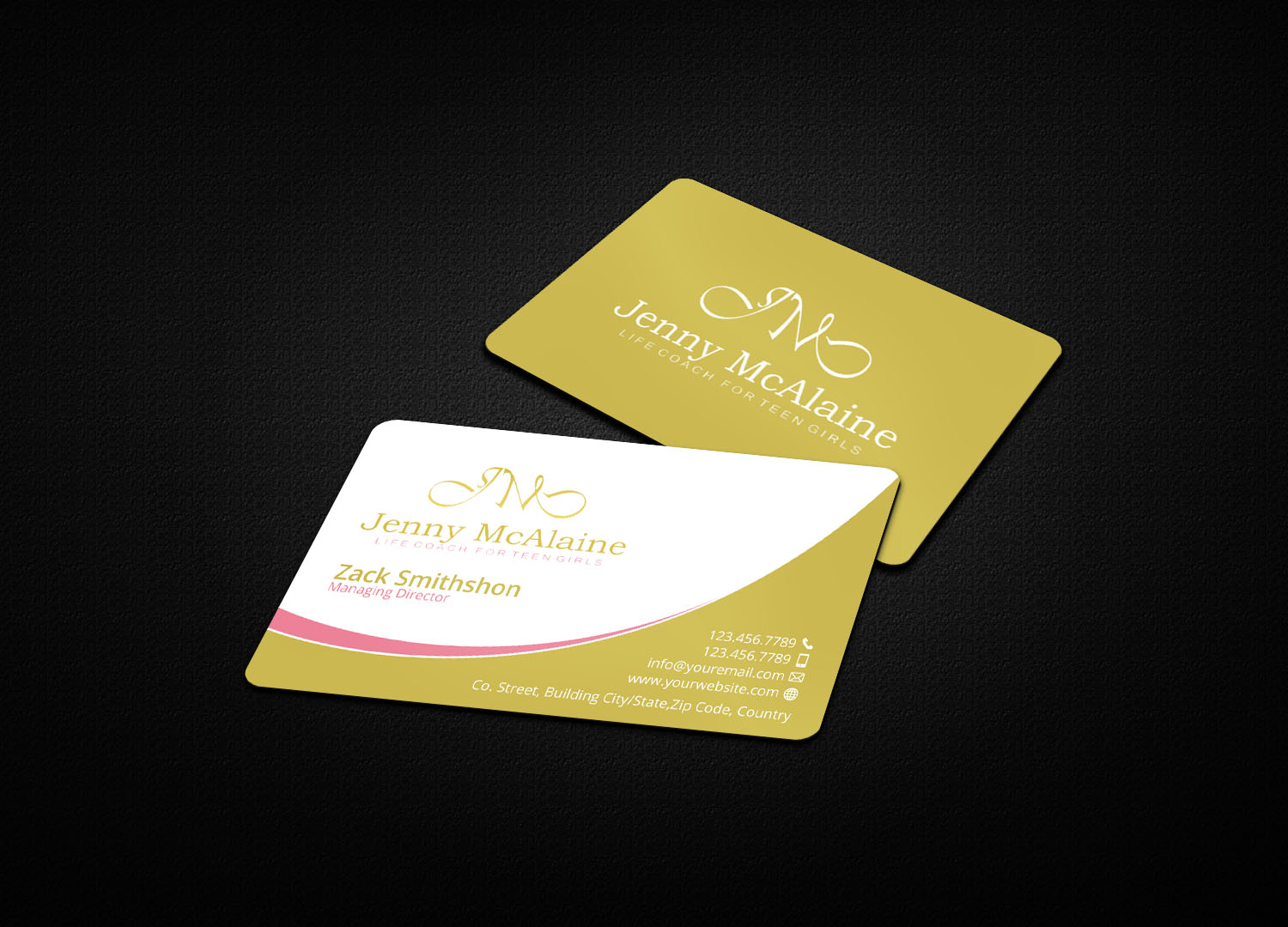 Business Card & Stationery Design for Jenny McAlaine Life Coach for Teen Girls