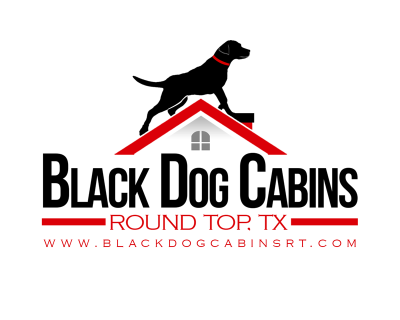 Logo Design for Black Dog Cabins, Round Top, Tx