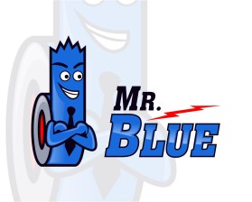 Winning entry: Mr. Blue    By: Electro Tape entry by logo037