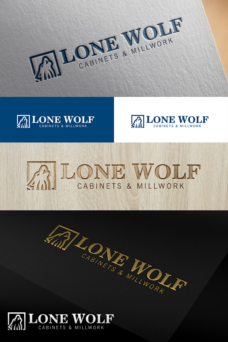 Logo Design for Lone Wolf Cabinets & Millwork