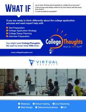 Graphic Design entry 1548884 submitted by lurth to the Graphic Design for CollegeThoughts and VirtualVelocity run by lsing2000