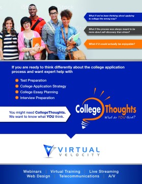 CollegeThoughts and VirtualVelocity entry by airish.designs