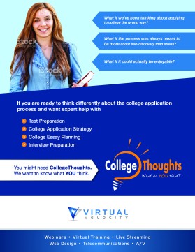 CollegeThoughts and VirtualVelocity entry by airish.designs