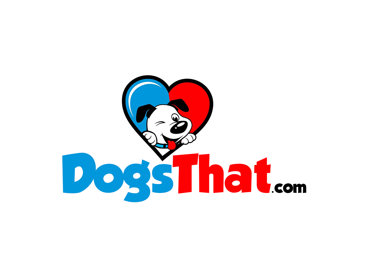 Blue & Red Dog Heart Logo