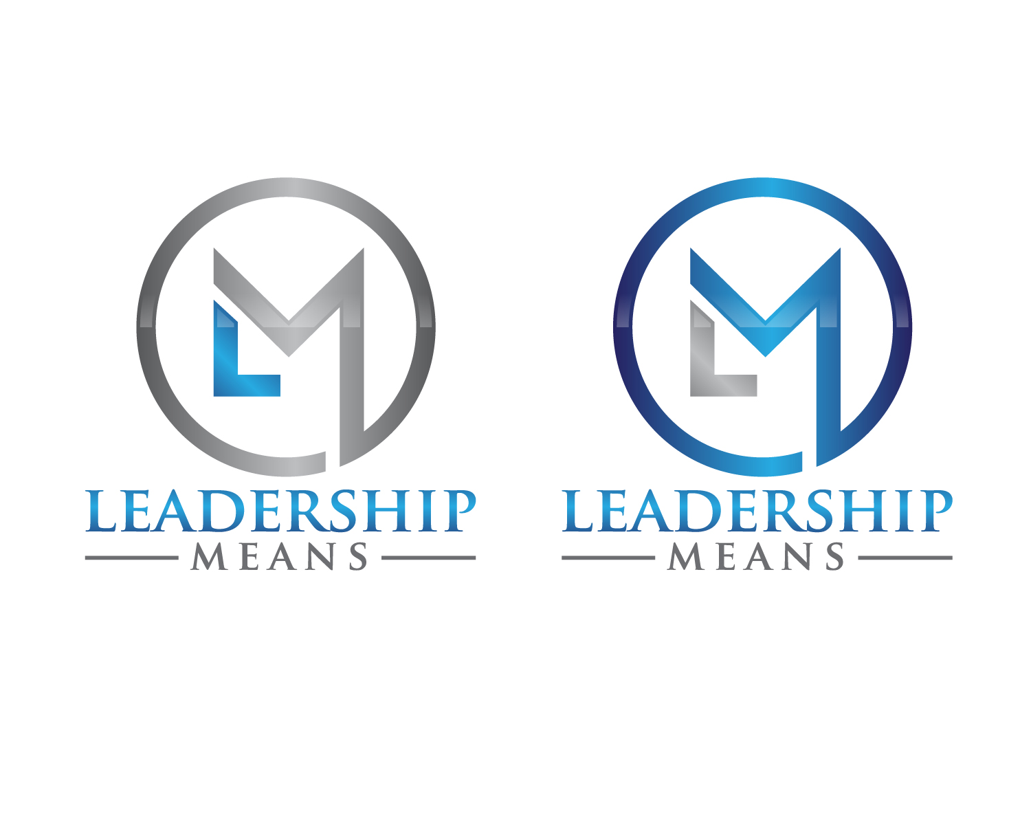 Logo Design for The company is called "Leadership Means". I just need a cool "LM" logo. Just the two letters not the full name.