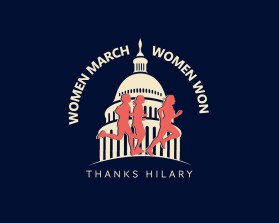 Women ran, Woman won. Thanks, Hillary. entry by Edge Creative