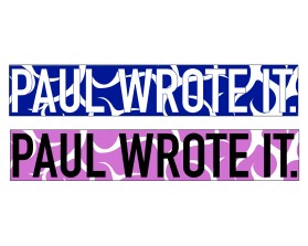 Paul Wrote It.  entry by vwise100