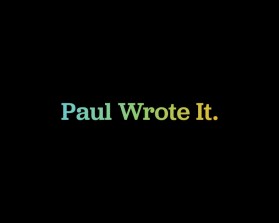 Paul Wrote It.  entry by nsdhyd