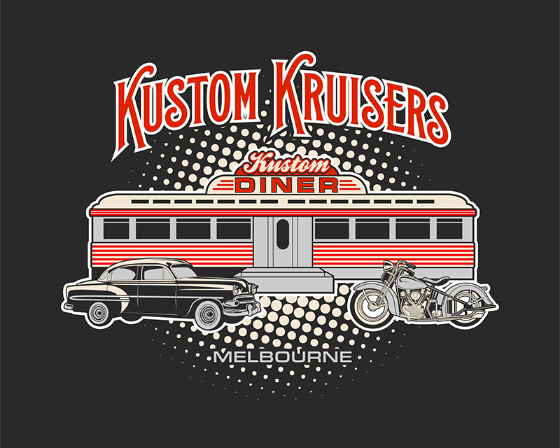 T-Shirt Design for Kustom Kruisers Melbourne