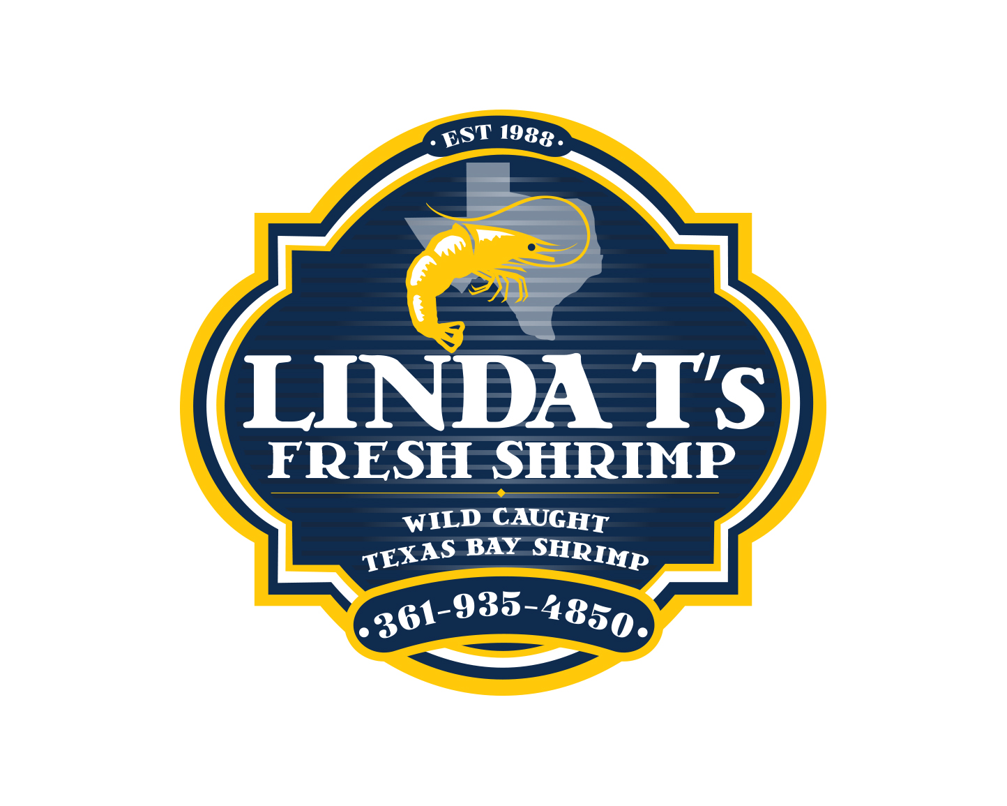 Logo Design for Linda T’s Fresh Shrimp