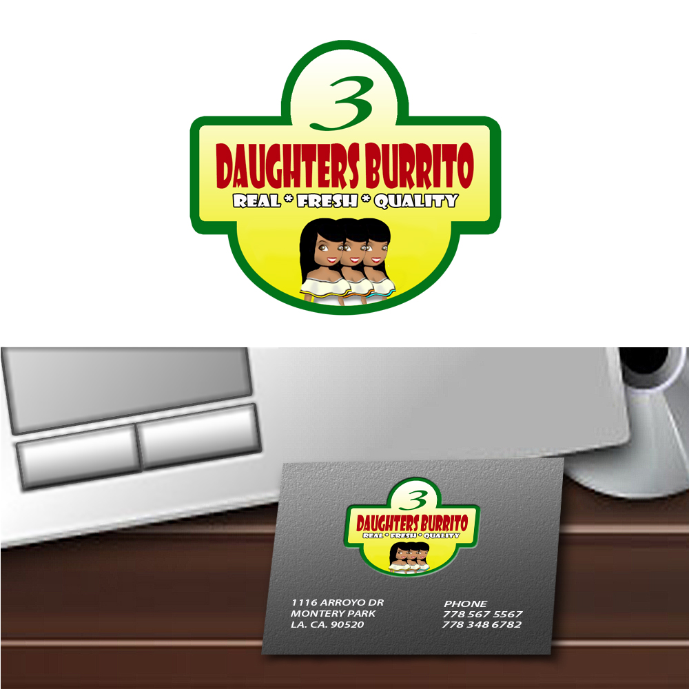 Logo Design for Three Daughters Burrito