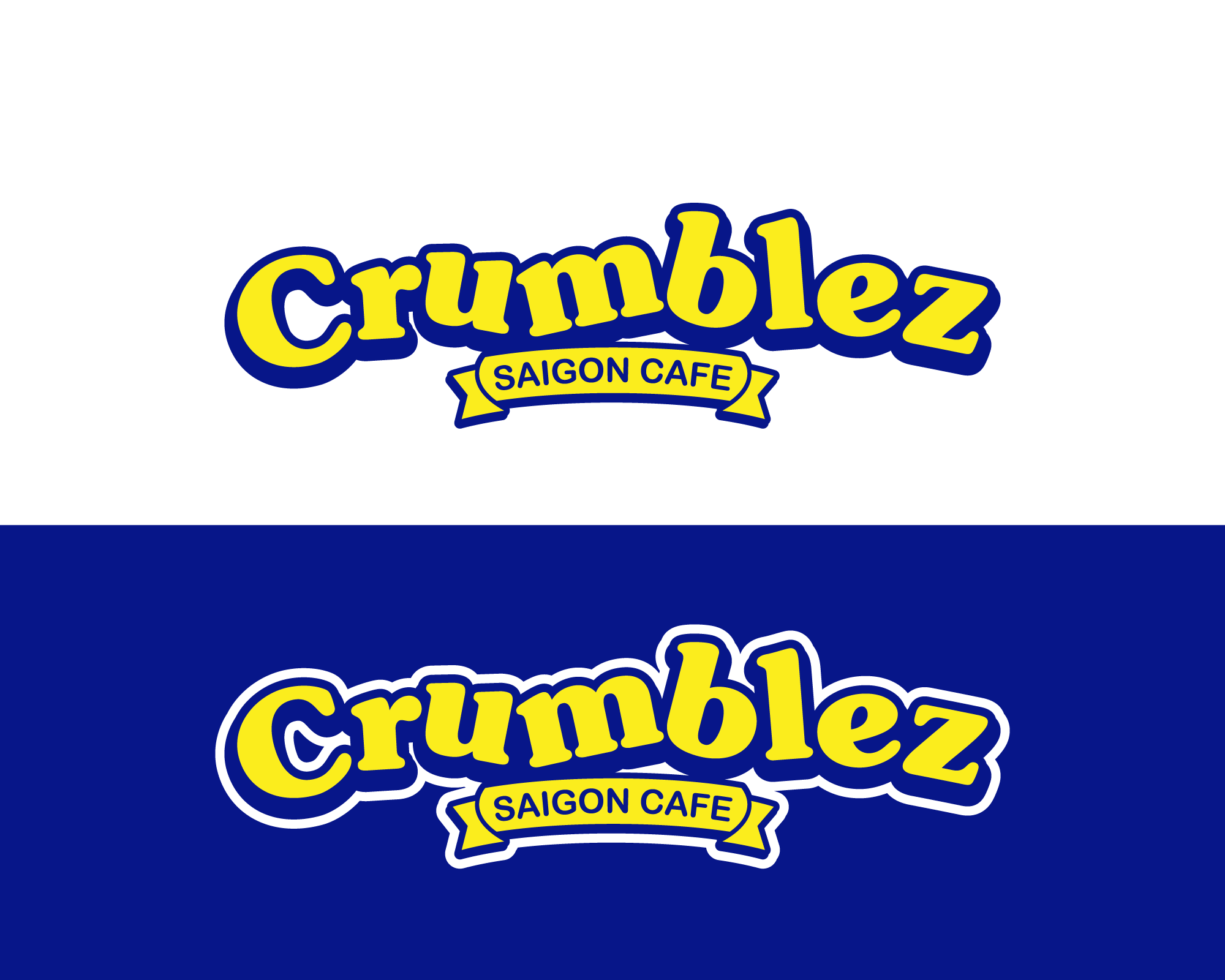 Graphic Design for "Crumblez" tagline is "Saigon Cafe"
