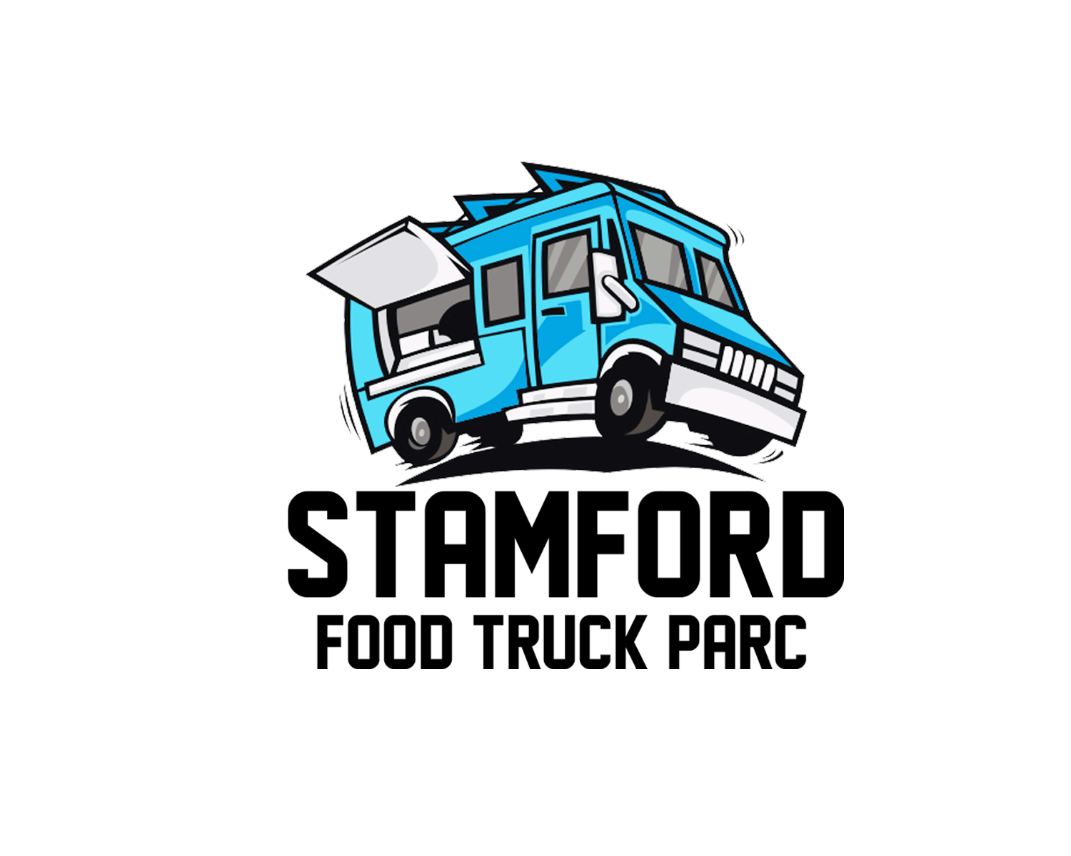 Blue Food Truck Logo