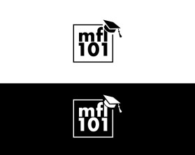 MyFinancialLife101.com is mfl101.com (both registered): Wanting mfl and 101 stacked on top of each other with a graduation cap hangning off the upper righ hand corner of block where the 'l' or 'L' is located entry by icefoxx