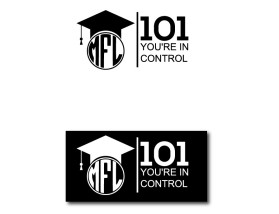 MyFinancialLife101.com is mfl101.com (both registered): Wanting mfl and 101 stacked on top of each other with a graduation cap hangning off the upper righ hand corner of block where the 'l' or 'L' is located entry by Design Rock