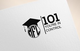 MyFinancialLife101.com is mfl101.com (both registered): Wanting mfl and 101 stacked on top of each other with a graduation cap hangning off the upper righ hand corner of block where the 'l' or 'L' is located entry by Design Rock