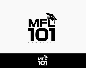 MyFinancialLife101.com is mfl101.com (both registered): Wanting mfl and 101 stacked on top of each other with a graduation cap hangning off the upper righ hand corner of block where the 'l' or 'L' is located entry by Artezza