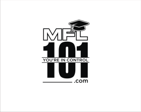 MyFinancialLife101.com is mfl101.com (both registered): Wanting mfl and 101 stacked on top of each other with a graduation cap hangning off the upper righ hand corner of block where the 'l' or 'L' is located entry by kembarloro