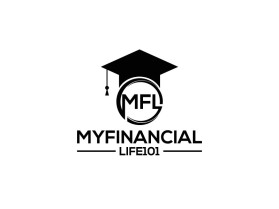 MyFinancialLife101.com is mfl101.com (both registered): Wanting mfl and 101 stacked on top of each other with a graduation cap hangning off the upper righ hand corner of block where the 'l' or 'L' is located entry by T2T