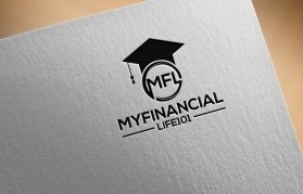 MyFinancialLife101.com is mfl101.com (both registered): Wanting mfl and 101 stacked on top of each other with a graduation cap hangning off the upper righ hand corner of block where the 'l' or 'L' is located entry by T2T