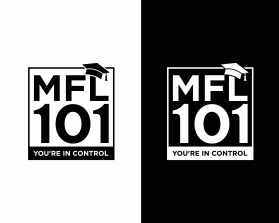 MyFinancialLife101.com is mfl101.com (both registered): Wanting mfl and 101 stacked on top of each other with a graduation cap hangning off the upper righ hand corner of block where the 'l' or 'L' is located entry by dsdezign