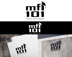 MyFinancialLife101.com is mfl101.com (both registered): Wanting mfl and 101 stacked on top of each other with a graduation cap hangning off the upper righ hand corner of block where the 'l' or 'L' is located entry by kimjil