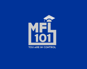 MyFinancialLife101.com is mfl101.com (both registered): Wanting mfl and 101 stacked on top of each other with a graduation cap hangning off the upper righ hand corner of block where the 'l' or 'L' is located entry by smedok1977