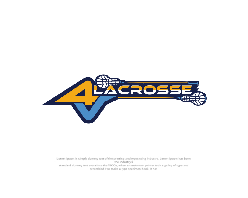 Logo Design for 4 V Lacrosse