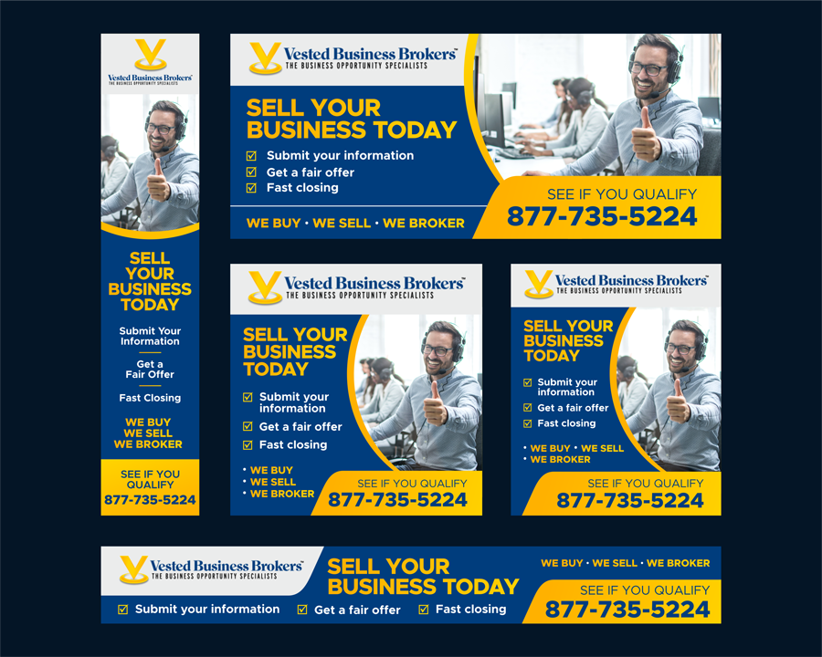 Banner Ad Design for Vested Business Brokers