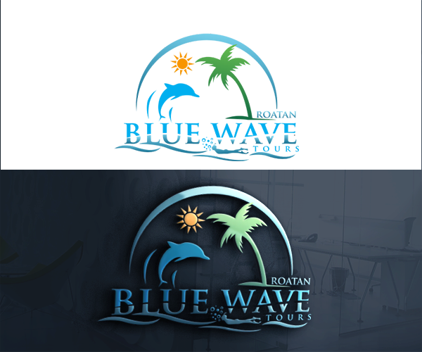 Logo Design for Blue Wave Tours