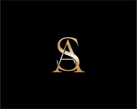 Elegant GOLD Two-Letter Logo with "S" and "A" entry by Fredi