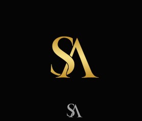 Elegant GOLD Two-Letter Logo with "S" and "A" entry by Saga09110